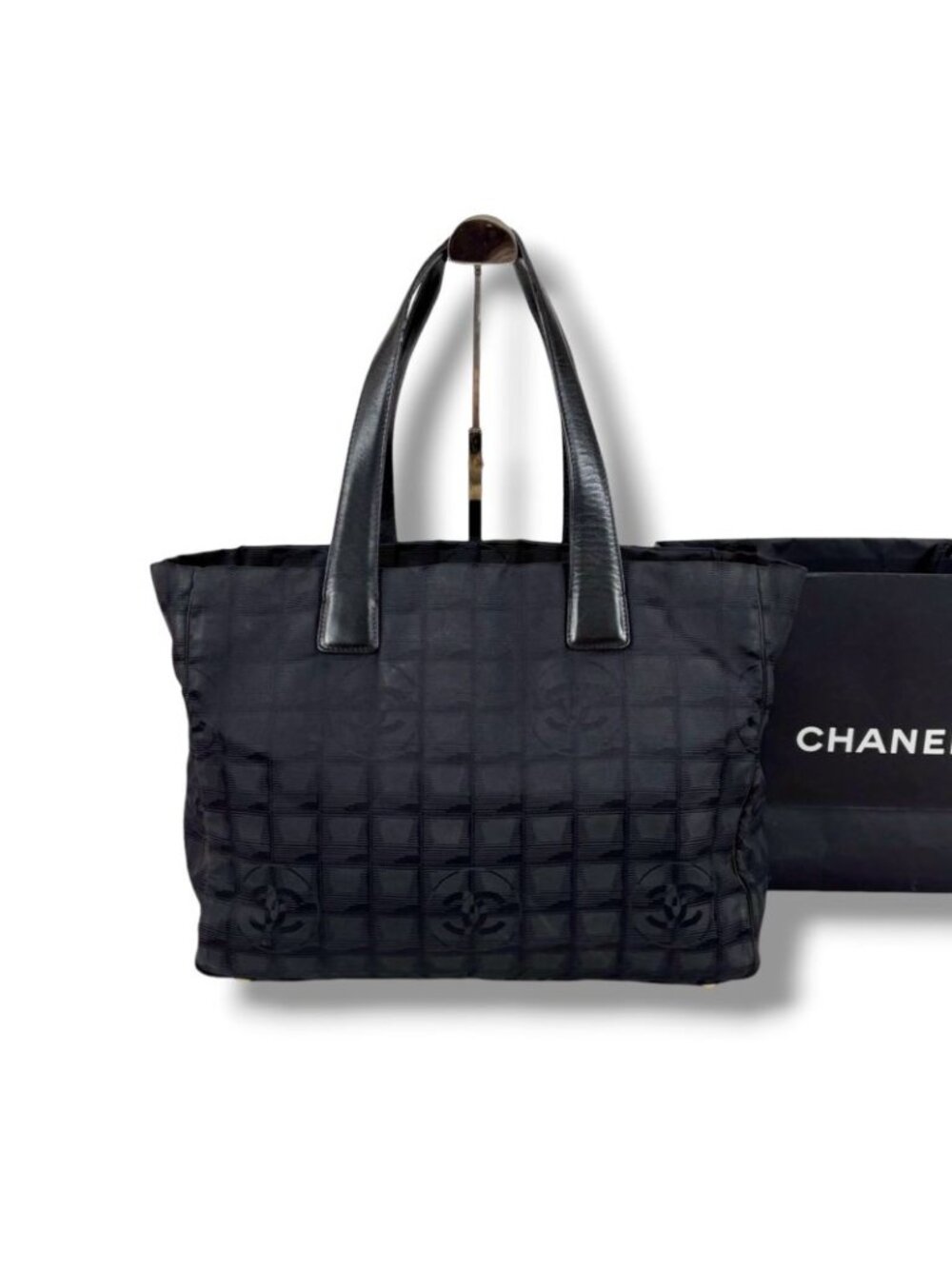 ★SOLD★ Chanel New Travel Line Tote Black Nylon Jacquard - Picture 13 of 13